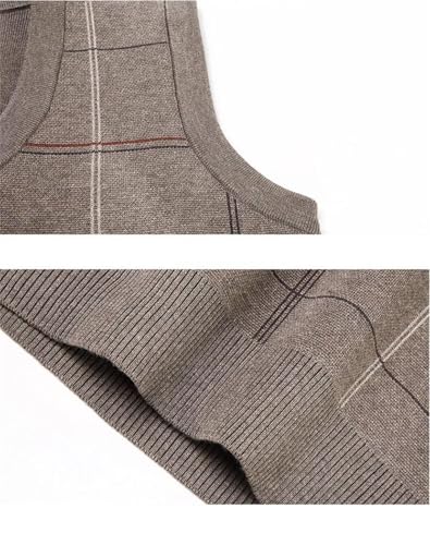 Men's Korean Style Sleeveless Sweater Vest V Neck Knitted Pullover Jumper Vests3