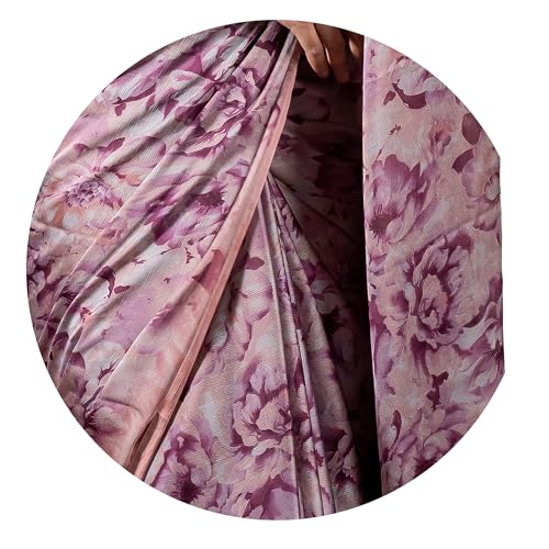 Image of MIRCHI FASHION Saree for Woman Chiffon Floral Printed | Lightweight All-Day Comfortable Women's Sari with Unstitched Blouse Piece (Available in 30 Colors)