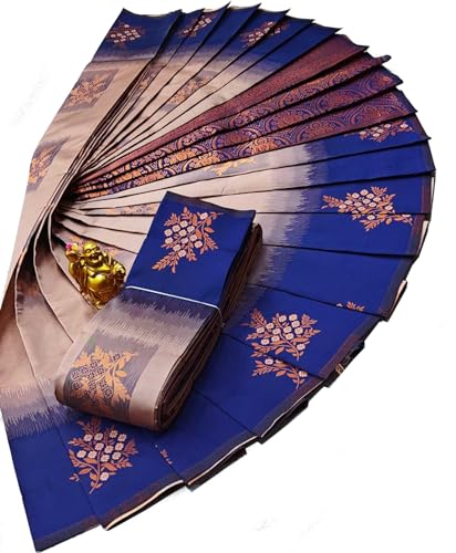 VJ Fashion Women Paithani Soft Silk Blend Saree with Paithani Weave and Unstched Matchind Blouse Piace | Sari for Women