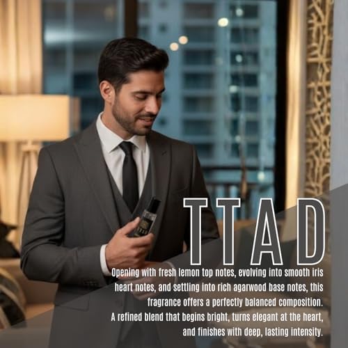 Image of TTAD Men White Oud Luxury Perfume for Men 30ml | Long Lasting Arabic Eau De Parfum | Premium Oud Fragrance with Lemon, Iris & Agarwood Notes | Elegant Daily & Evening Perfume for Men