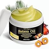 Dr Sebi Raw Batana Oil, 100% Natural Pure Hair Growth Oil from Honduras for Men & Women, Unrefined, Organic, Anti Hair Loss, Enhances Thickness 3.4 oz