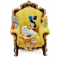 Wing Chair with Playful Cats Decorative Box