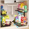 REALINN Under Sink Organizer, 2 Pack Height Adjustable Under Sink Organizers and Storage, 2 Tier Pull Out Drawer Cabinet Storage for Kitchen Bathroom