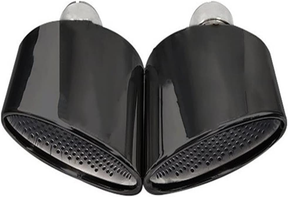 WLLLLa Auto Silencieux echappement pour Audi A1 A3 A4 TT RS3 RS4 RS5 RS6 2008-2015,Voiture Embout Silencieux Échappement Arrière en Acier Inoxydable,A/Black