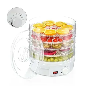Onprix 350W 5 Layer Food Dryer Countertop Food Dehydrator Machine with Temperature Control BPA Free for Jerky/Meat/Beef/Fruit/Vegetable