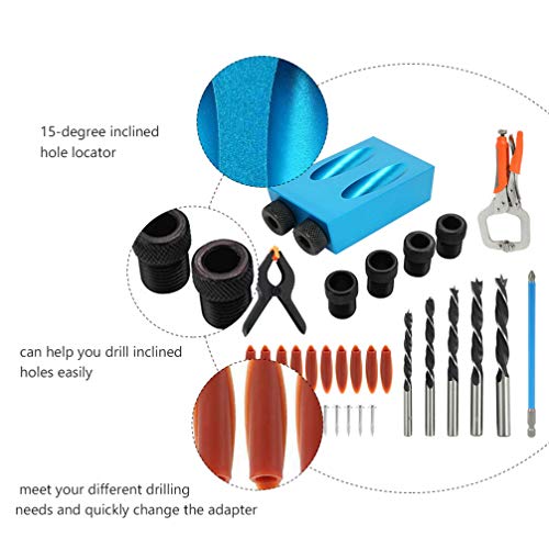 Kit de gabarito de parafuso de bolso de 15 graus VILLCASE com 35 peças, adaptador de unidade localiz