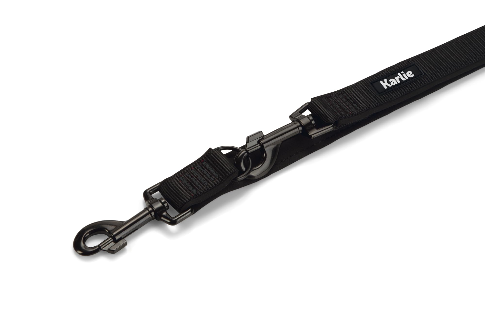Karlie Art Sportiv Premium Führleine, Hundeleinen, Nylon, Schwarz, 200x2,5 cm