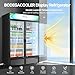 BODEGACOOLER Commercial Merchandiser Refrigerator, 2 Glass Door Commercial Beverage Refrigerator, 40 Cu. Ft Beverage Display Cooler with Soft LED Light, Adjustable Shelves and 4 Strong Castors(Black)