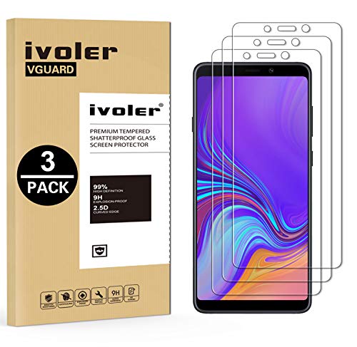 VGUARD [3 Piezas] Protector de Pantalla para Samsung Galaxy A9 2018, Cristal Vidrio Templado Premium para Samsung Galaxy A9 2018