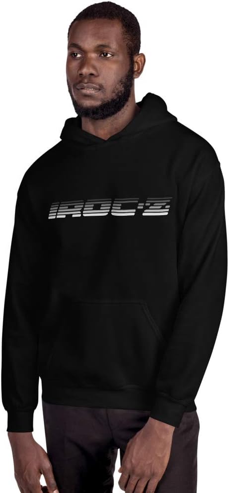 1980's Chevy Camaro IROC-Z Hooded Graphic Hoodie Pullover Sweatshirt | Car Lover Pullover Black