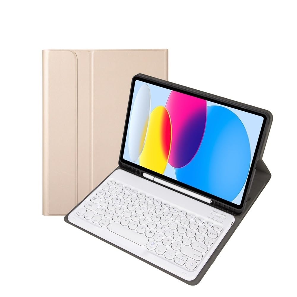Funda de cuero con teclado para iPad Air 11 2025 y modelos de 10.9 pulgadas 7