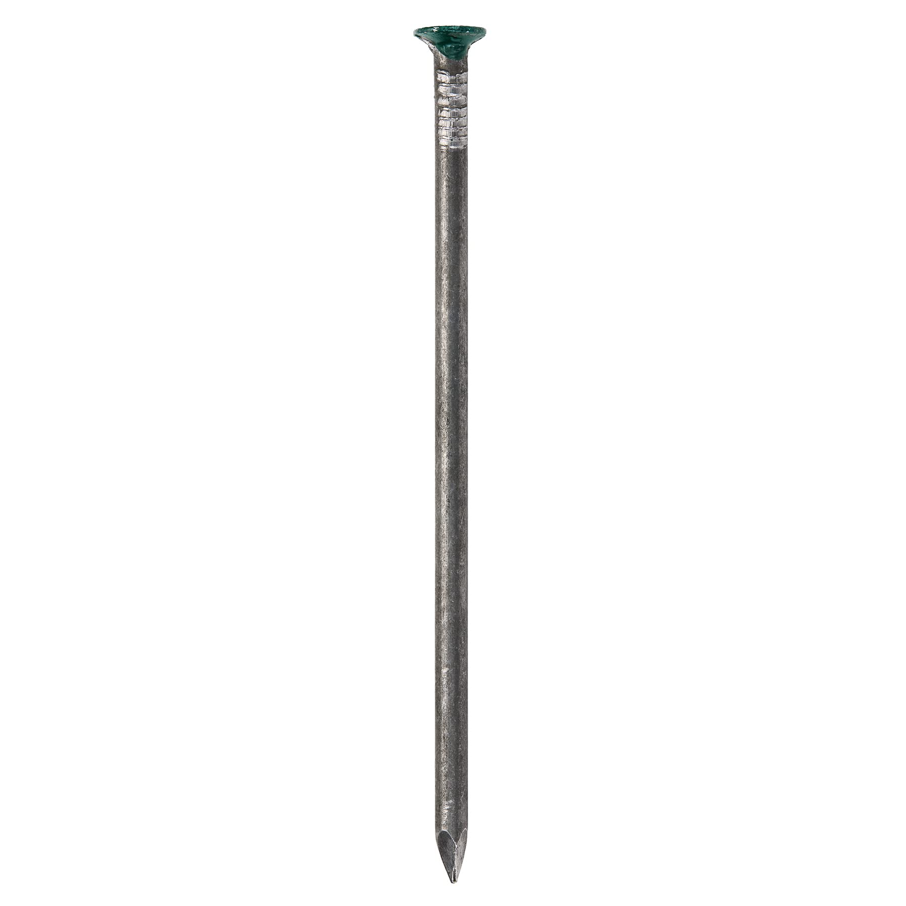 Flandria Zestaw 100 gwoździ do mocowania trawnika syntetycznego, zielona przyciemniona płaska głowica, średnica 5,5 x długość 140 mm, CTPG100