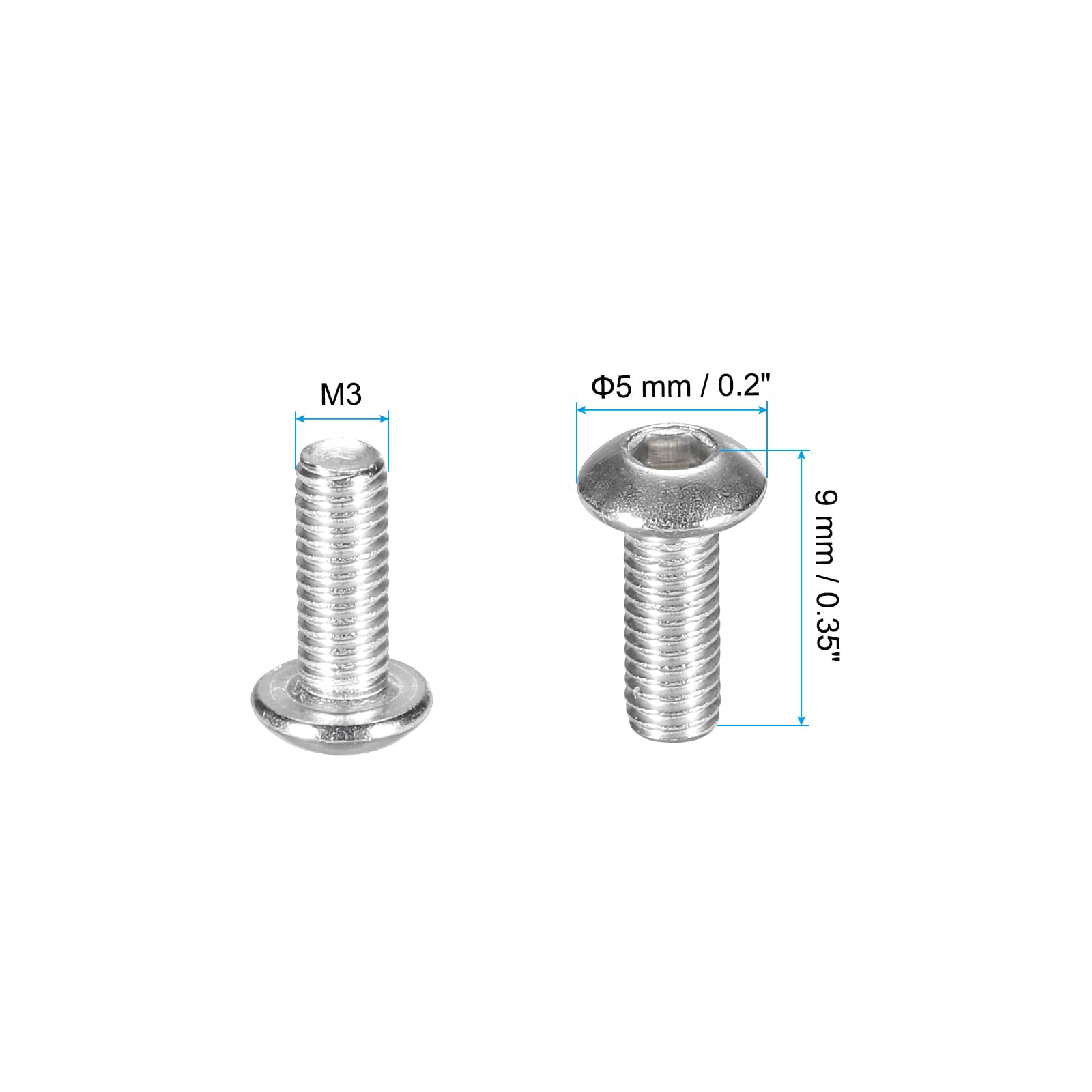 PATIKIL Vis Fixation pour Trottinette, 18 Pièces Rechange pour Vis Couvercle Batterie Inférieur pour Trottinettes Électriques M365, Argent