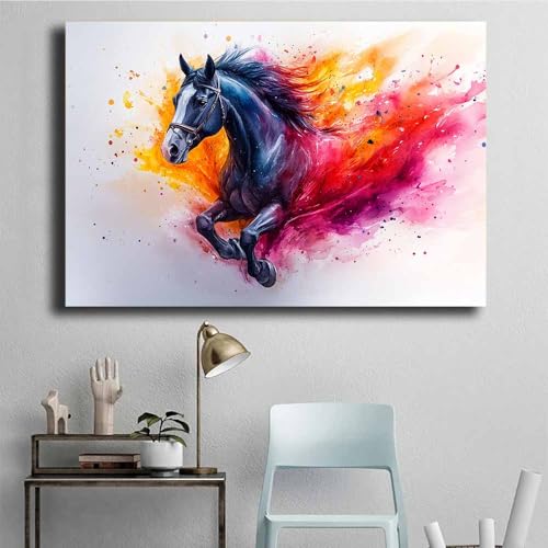 Art de cheval affiche rustique magenta 70x100cm TERUEA - 4