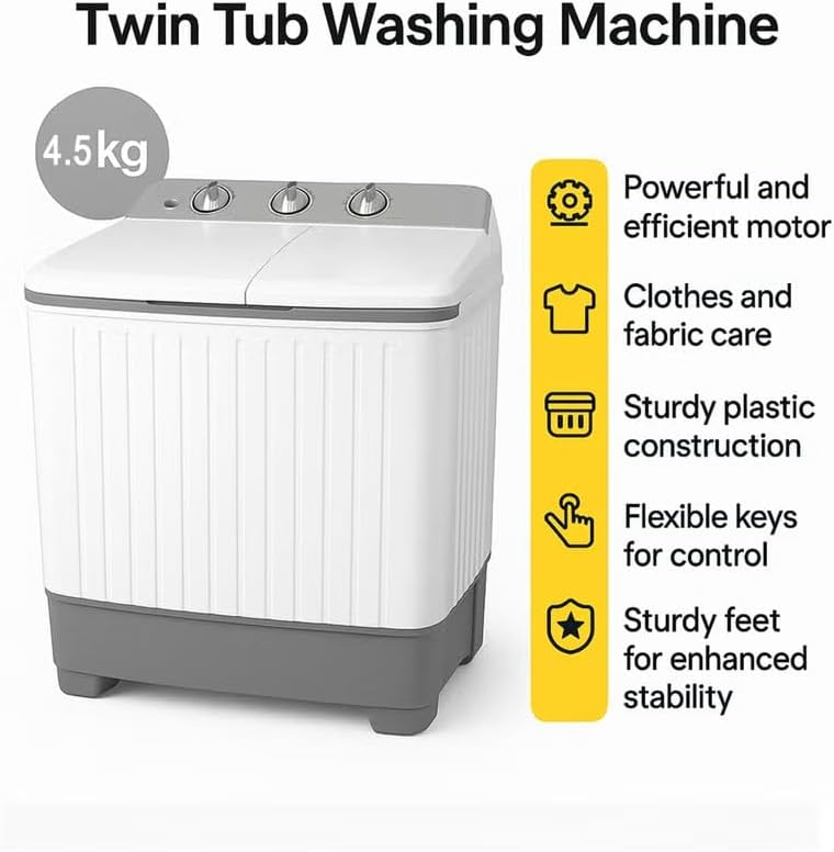 الرائد - غسالة بحوضين - تحميل علوي - 4.5 كجم - ابيض - WBTT5 2026 - view 2