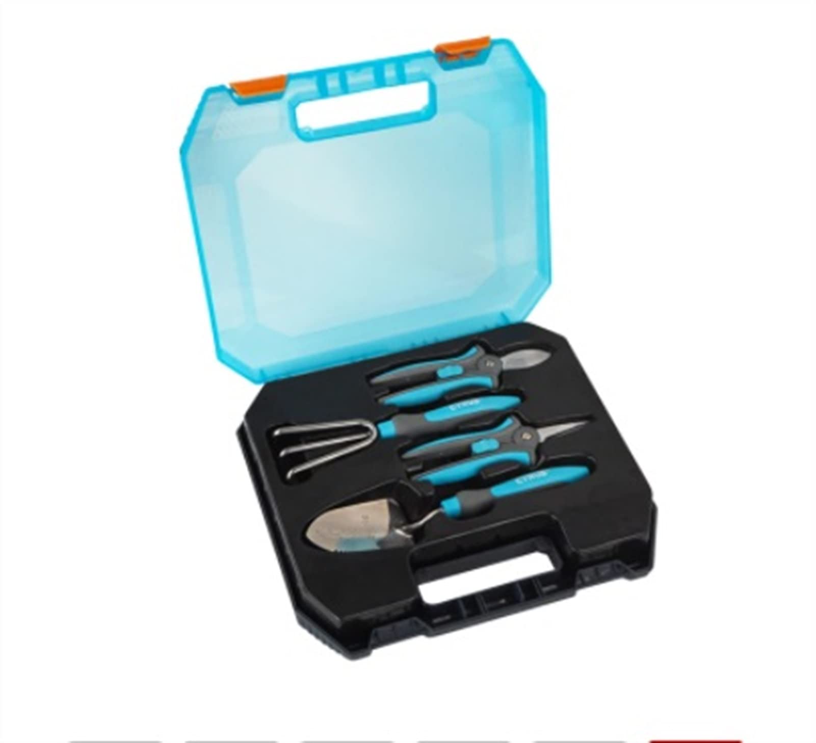 TONGQIANG Garden Tool Set 4 Pcs Organizer For Gardening Tools Storage Transplant Trowel Cultivator Garden Shears Hand Mini