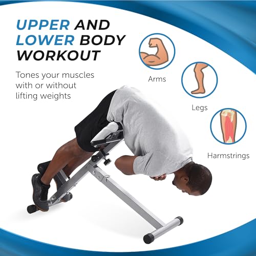 Stamina Hyperextension Bench 2014 - Adjustable and Foldable Exercise Bench Roman Chair with Smart Workout App - Up to 250 lbs Weight Capacity - Thumbnail 4