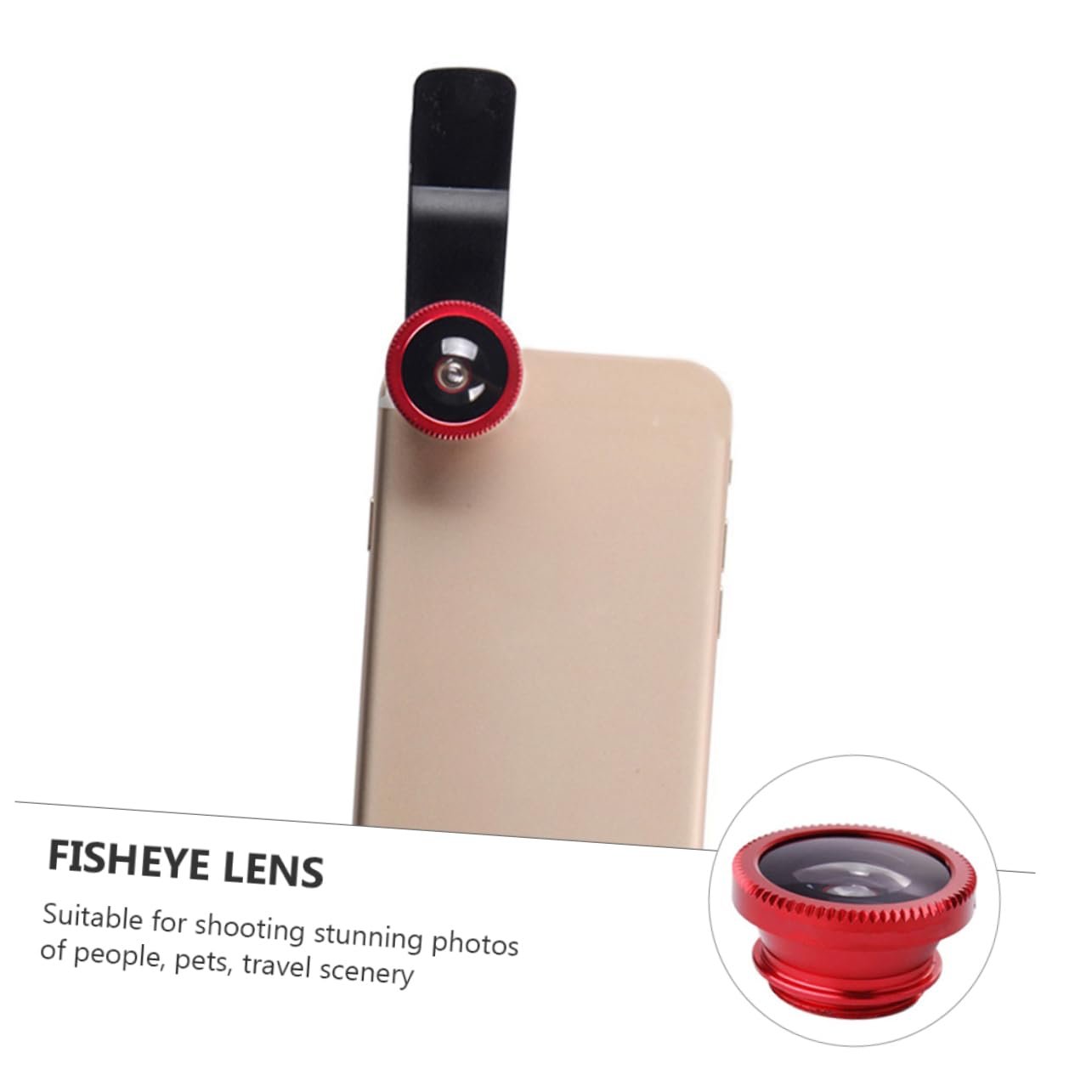 VILLCASE Phone Camera Lens Kit Fisheye Macro Wide Angle Lenses for Clip-on Mobile Camera Lenses