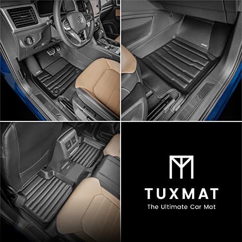 Tuxmat - For Volkswagen Atlas Cross Sport 2020-2023 Models - Custom Car Mats - Maximum Coverage, All Weather, Laser Measured - This Full Set Includes 1St And 2Nd Rows #TOP1