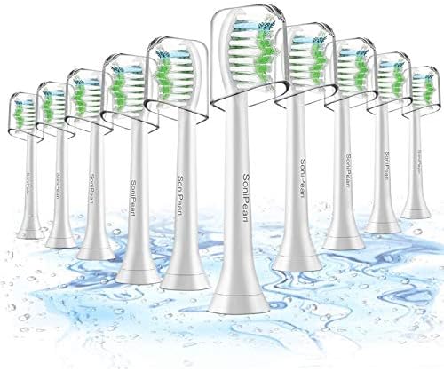 SoniPearl Toothbrush Heads, Replacement Brush Heads Compatible with Philips Sonicare ,FlexCare,HealthyWhite, EasyClean (10 Packs )