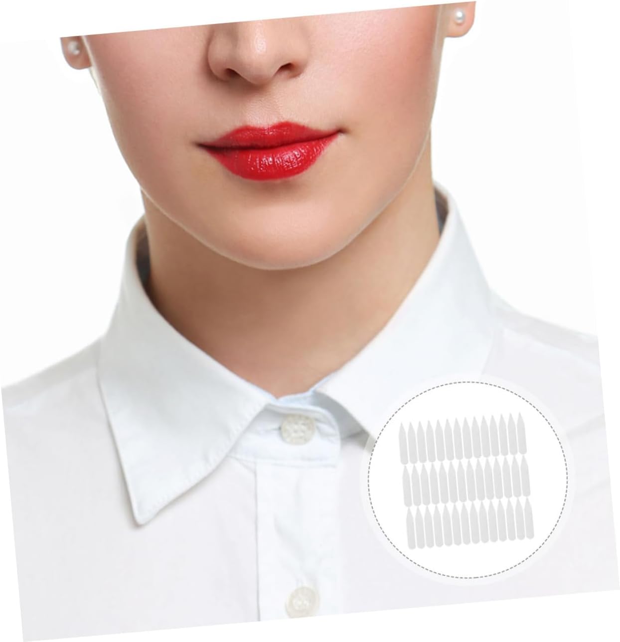 200pcs Collar Stays for Men Durable Bend-resistant Collar Supports for Dress Shirts Transparent Pet Design for Formal Occasions for Work Interviews and Events