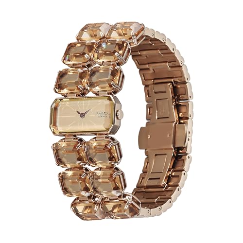 Image of Titan Raga Cocktails Quartz Analog Brown Dial Metal Strap Watch for Women