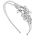 Lux Accessories Elegant Crystal Pave Bridal Bride Wedding Bridesmaid Tear Drop Stretch Headband Head Band