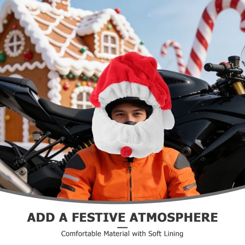 Housse de casque de Père Noël protectrice et extensible pour moto - 3