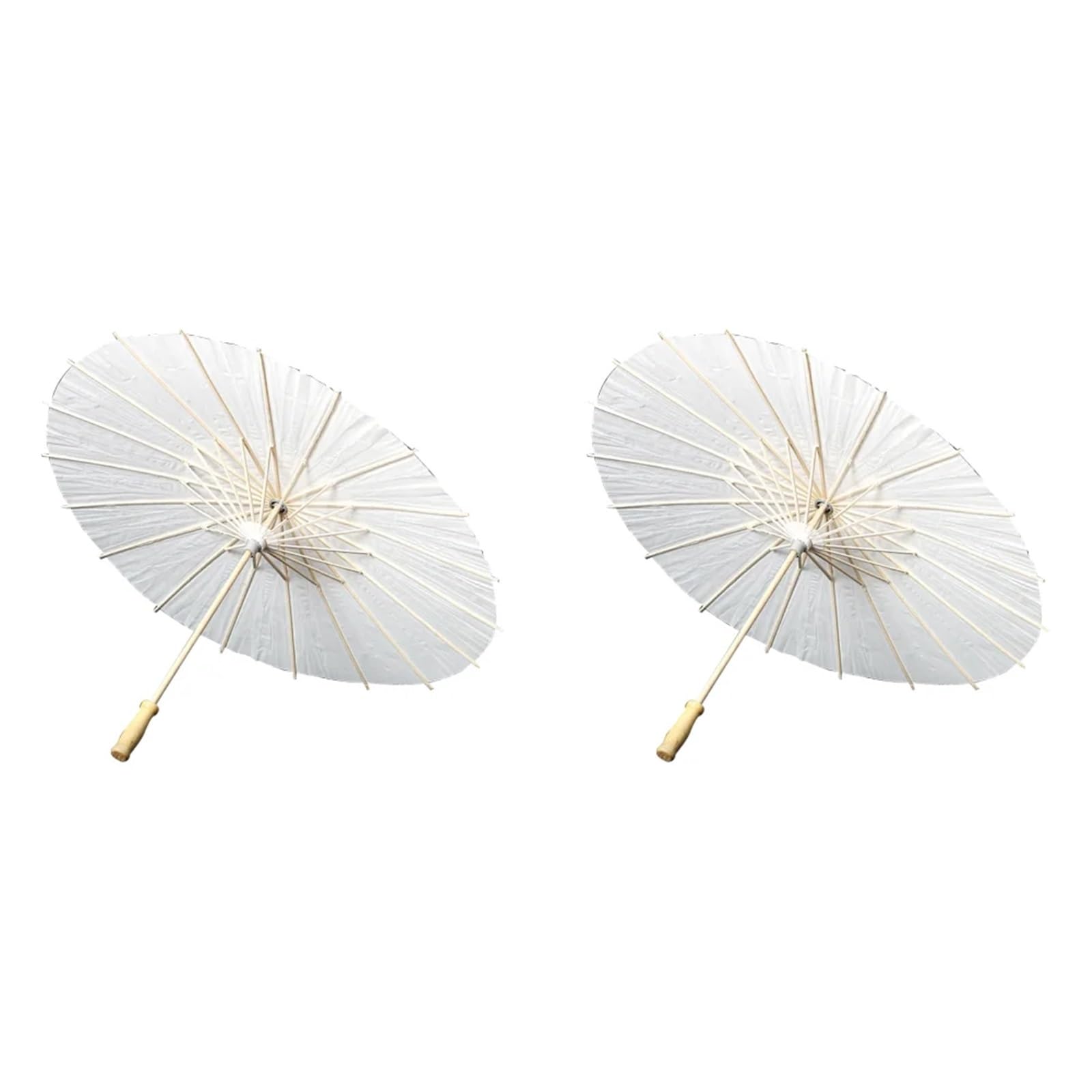 Parapluies Papier MariéEs Lot de 1 à 5 parasols en papier blanc for photo de mariage, accessoire de cosplay, 80 cm, décoration de fête et de plage