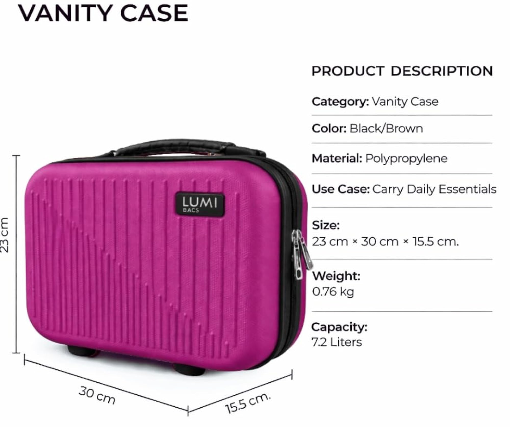 Makeup Case Suitcase, Mini Hard Shell Travel Luggage