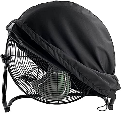 ZUYYON Outdoor Fan Cover, Waterproof And Dustproof Fan Cover For 18"&20" Industrial Floor Fan/Box Fan, Heavy Duty High Velocity Floor Fan Cover, Industrial Fan Cover(Black)