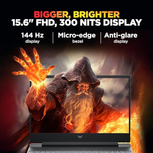 Image of HP Victus Gaming Laptop, Intel Core 5 210H, 4GB RTX 3050 A (24GB DDR5, 512GB SSD) FHD, 144Hz, 300 nits, IPS, 15.6'' /39.6 cm, Win11, M365* Office24, Mica Silver, 2.29kg, fa2500TX, Backlit,