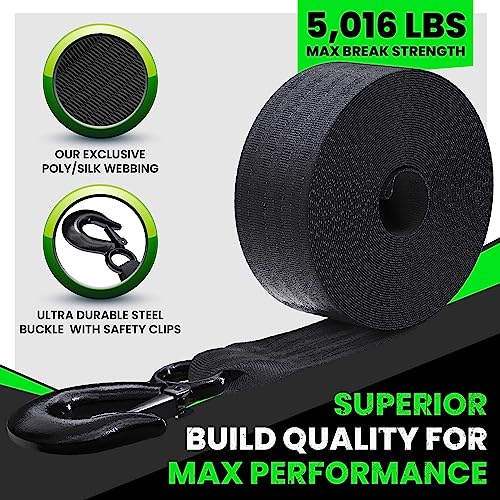 image for Rhino USA Boat Winch Strap with Hook (2