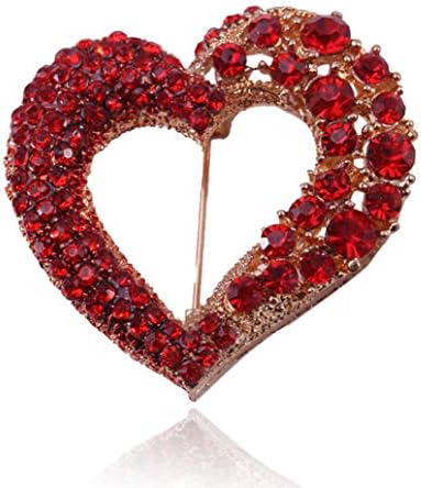 Valentine Love Heart Brooch Pins for Women Fashion