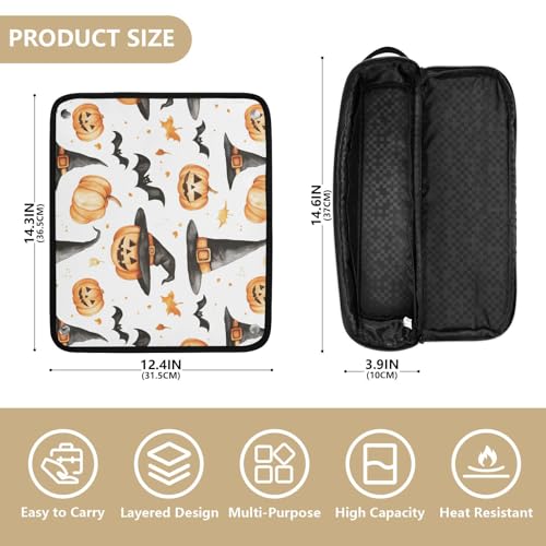 Bolsa organizadora para herramientas de cabello resistente al calor Hats Bats Marble para planchas alisadoras, rizadores y accesorios de cuidado capilar, portátil para viaje miniatura 4