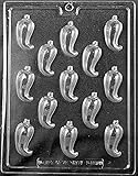 Candyland Crafts Chili Pepper Chocolate Candy Soap Mold | Molding Chocolate, Soap or Plaster - Food Safe Plastic, Cake Decoration - F113