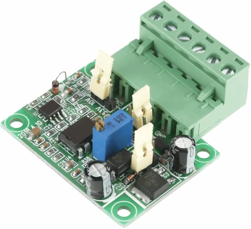 Módulo convertidor de frecuencia de 0-10 kHz a 0-10 V Convertidor de señal aislado para interfaz PLC, conversión de voltaje analógico con aislamiento de acoplamiento óptico