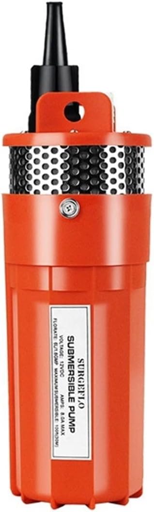 Mini Submersible Portable Electric Water Pump Electric DC Solar Energy Submersible Pump 12V 24V Mini Water Pump Deep Well Pumping Water Household Intake High Head Up 70 Lift(12V)