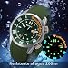 Imagen de BERNY Reloj De Buceo Hombres 20ATM Movimiento Automático Reloj De Pulsera con Cristal De Zafiro Correa De Silicona Cómoda Super Luminoso