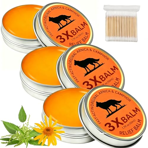 Tadium Nerve Relief Balm Original Arnica & Camphor Topical Cream 3X Blsamo De Alivio Msm Fast Absorbing Warming Balm For Back Knees Shoulders & Muscle Comfort Non-Greasy Herbal Formula (3 Pcs)