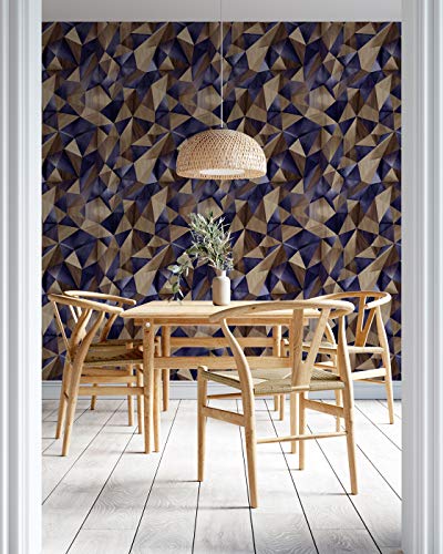 Image of DWELLSINDIA 3D Wood Style Self Adhesive Peel and Stick PVC Wallpaper Waterproof, Scratch Resistant, Laminated (41CM X 244CM, Purple & Brown)