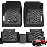 YITAMOTOR Floor Mats Compatible with 2015-2022 Chevy Colorado Crew Cab/GMC Canyon Crew Cab, Custom Fit Floor Liners, 1st & 2nd Row All Weather Protection, Black