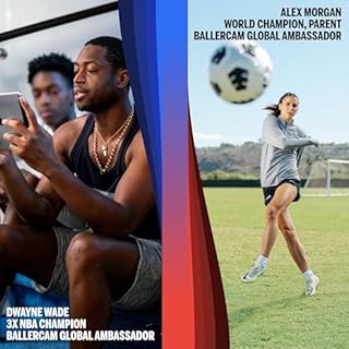 BallerCam AI Auto-Tracking Sports Filming System, 180° Full-Field Lens & Live Streaming for Basketball, Soccer & Volleyball, Compatible with iPhone 15 Pro Max