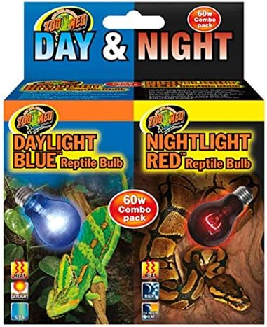 Zoo Med Day & Night Reptile Bulbs Combo Pack 60 Watts - Combo Pack - Pack of 6