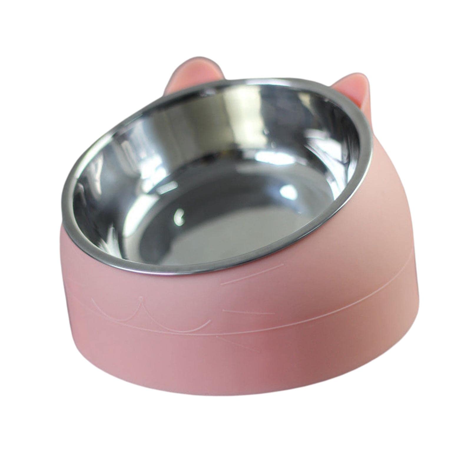 Gamelle pour chats et chiens rose soin des cervicales 15°