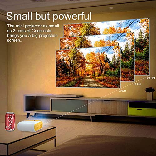Mini projetor portátil, projetor de filme Salange para uso ao ar livre, projetor de vídeo de home th