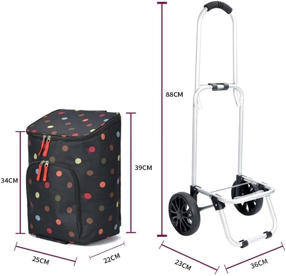 Carrito móvil manual, carrito pequeño y ligero, carrito mini plegable portátil para compras y uso doméstico miniatura 4