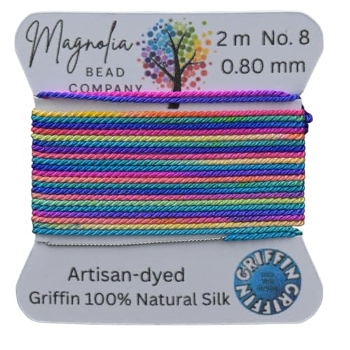 Griffin Silk Cord Rainbow – Hand-Dyed Gradient…