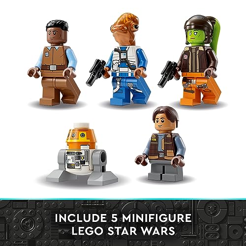 Image of Lego 75357 Star Wars Ghost & Phantom II Set of 2 Ahsoka Vehicles, Buildable Spaceship Toy with 5 Figures Including Jacen Syndulla and Droid Figure, Christmas Gift for Boys and Girls