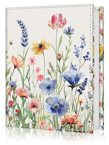 Lebrocoli Photo Album 4x6, 56 Pockets Small Picture Book Botanical Wild Flowers, Personalized Large Capacity Mini PU Leather Picture Album Gift for Family Graduation Wedding Travel